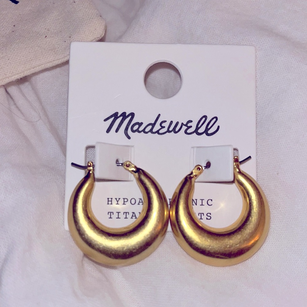 Gold hoops from Madewell